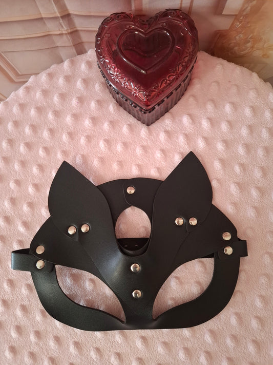 Máscara de Gato Fetish de Cuero Sintético
