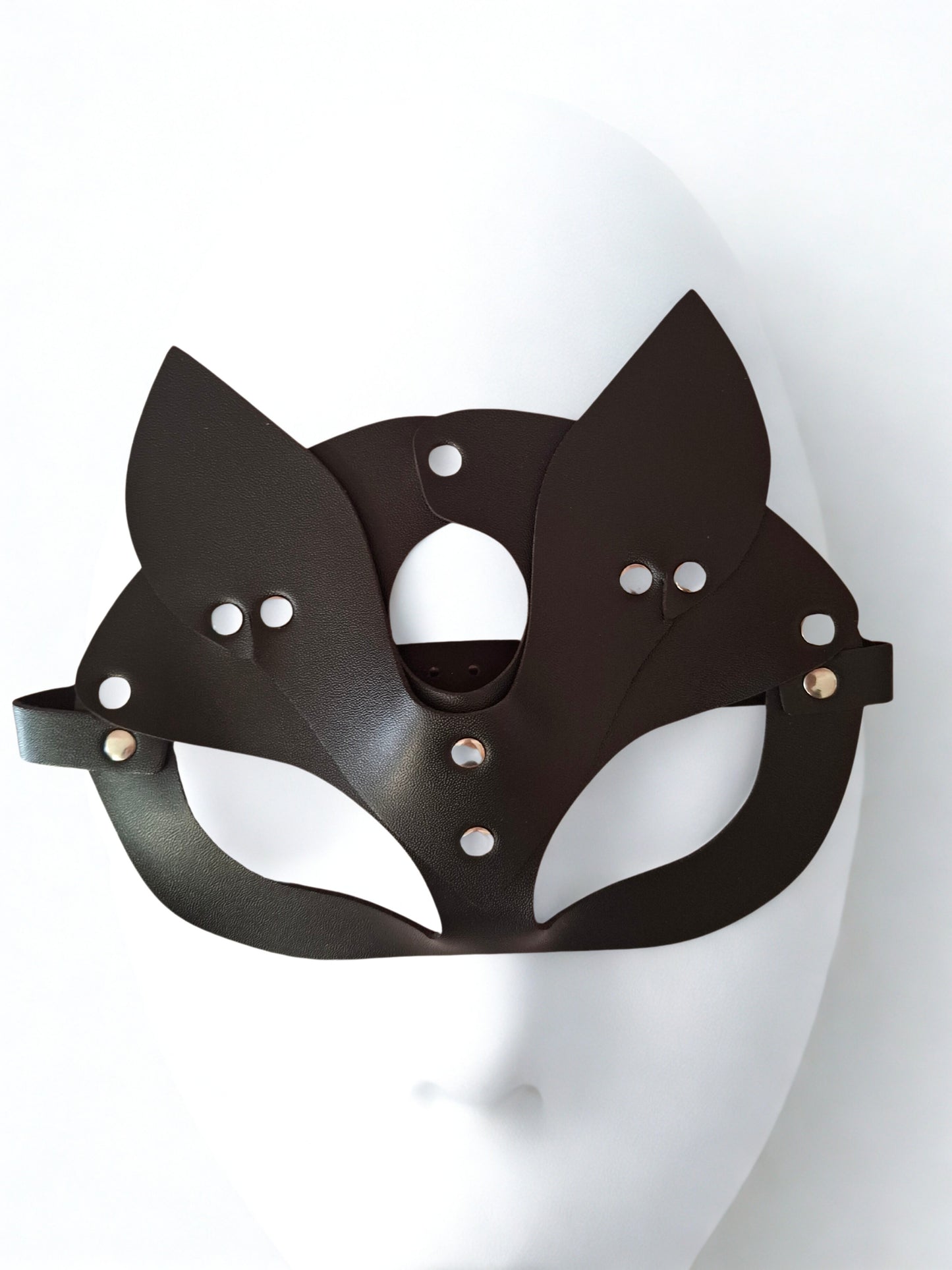 Máscara de Gato Fetish de Cuero Sintético