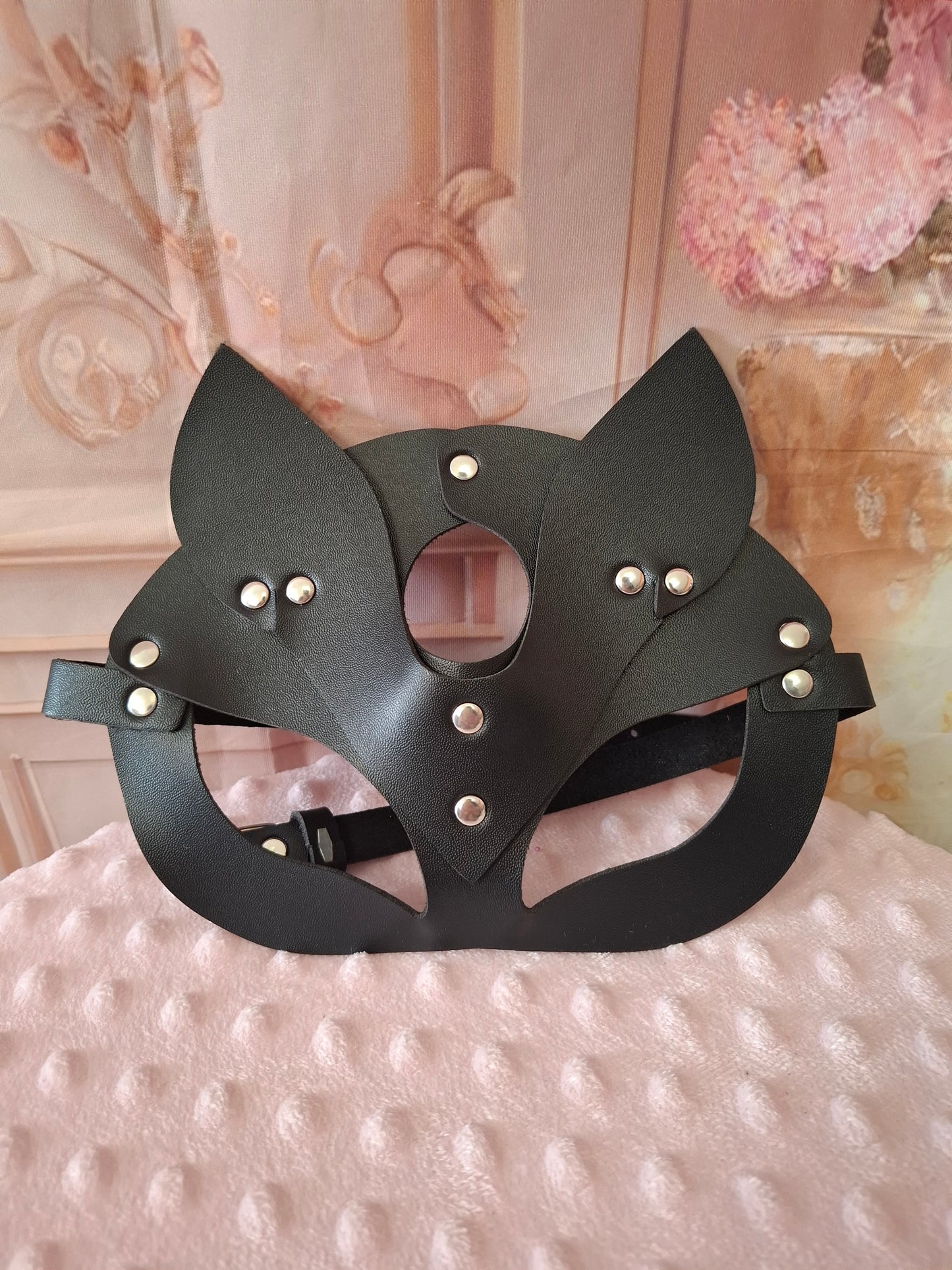 Máscara de Gato Fetish de Cuero Sintético