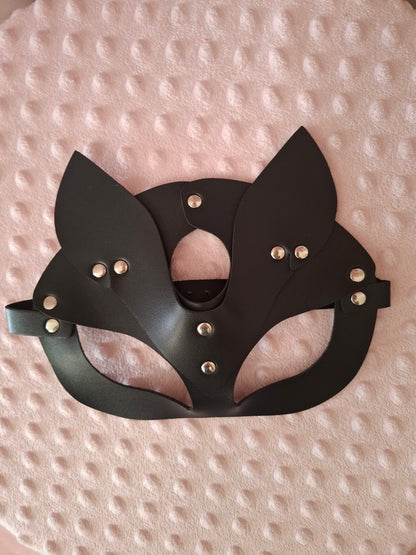 Máscara de Gato Fetish de Cuero Sintético